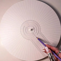 曼陀罗禅绕画手绘辅助绘画尺多功能尺辅助画圆工具创意圆心定位器