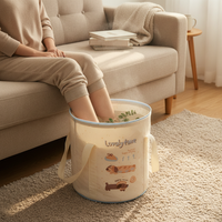 Foldable Foot Spa Bucket for Soaking Feet and Calves, Portable Insulated Foot Bath for Home, Dorm, Travel