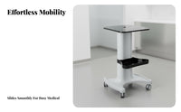 Oral Instrument Trolley Long-Lasting ABS Material Medical Utility Cart Medical Support Trolley With Wheels Mobile Tray Stand