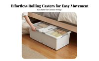 Rolling Underbed Drawer With casters Flat Rolling container slimline Design