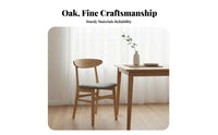 Wooden Backrest Chair Nordic and Aesthetic Wooden Armless Seat Minimalist Design Dense Wood for Families, Cafe, Living Room