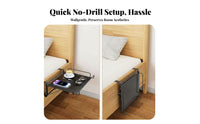 Foldable Bed Frame Shelf toolno-cost installation clamp-on Bed organizer Space-Saving
