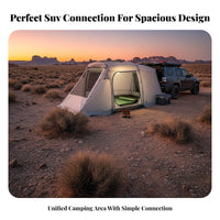 Rainproof SUV Tailgate Tent Weather Protection Camping Shelter Fits Most SUVs Car Awning Spacious Interior for Road Journeypers, Families, Tailgaters, Campsites, Tailgating, Beach Trips