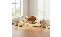 Cat Rocking Swing Breathable Elevated Cat Lounger Built-in Scratch Pad