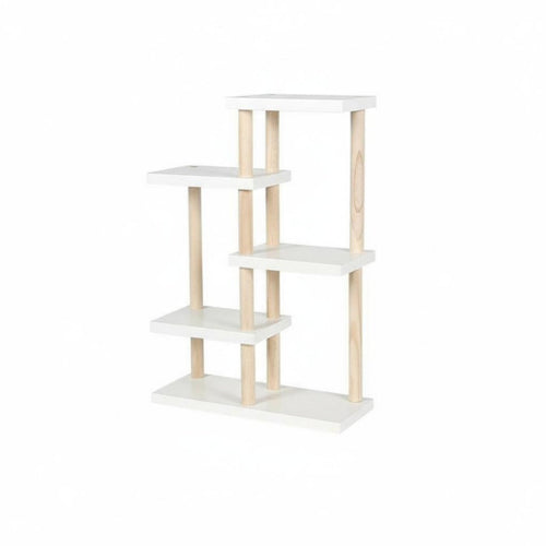 Single-Tier Pot Riser Space-Saving Plant Stand Natural look for Countertop