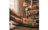 2 Pieces Halloween Skeleton Hand Stakes Articulated Skeleton Arm Stakes Spooky Decorations Plastic for Yard, Lawn, Garden, Haunted House