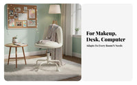 Luxuriously Soft Vanity Chair Cream Design Luxuriously Soft U-Back Chair Soft