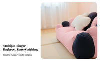 Single-Person Floor Sofa Mat-Inspired Design Pleated Armless Chair Sleepable Soft Fabric for Students, Young Adults, Bedroom