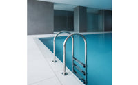Two-Rung Pool Ladder Polished Stainless Steel Pool Ladder Rust-Resistant