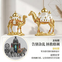 Creative Resin Castle Building Figurine, Southeast Asian Style Home Decor