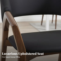 Curved Support Wooden Chair Nordic Design Upholstered Wooden Chair With Armrests Minimalist Design & Aesthetic for Dining Room