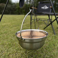 Stainless Steel Camping Pot Portable Outdoor Cookware Easy to Clean for Barbecue