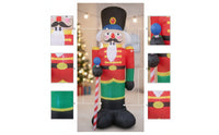 Outdoor Inflatable Nutcracker Soldier Festive Nutcracker Soldier Seasonal Christmas Decoration Portable for Yard, Entryway
