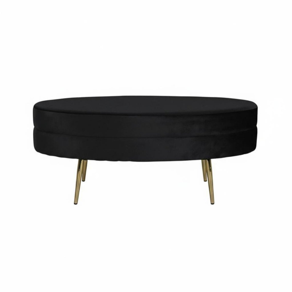 Nordic Aesthetic Oval Entryway Bench Minimalist Design Ottoman Soft Textured Upholstery Household Furniture High-Density Foam Cushion for Boutique Owners, Interior Decorators, End of Bed, Bedroom, Clothing Shop, Living Room