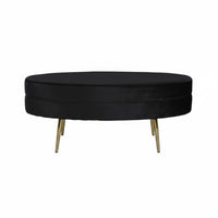 Nordic Aesthetic Oval Entryway Bench Minimalist Design Ottoman Soft Textured Upholstery Household Furniture High-Density Foam Cushion for Boutique Owners, Interior Decorators, End of Bed, Bedroom, Clothing Shop, Living Room