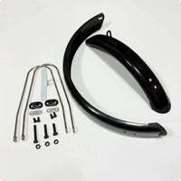 2 Pieces 16-Inch Bike Mudguards Glossy Cycle Mudguard Set Metal Support Rods