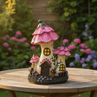 Flower-Roof Miniature House Figurines | Whimsical, for Patio