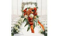 Faux Artificial Bridal Bouquet Lifelike Wedding Bouquet with Ribbons Lightweight Flowers Long-Lasting for Bridesmaids