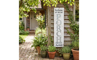 Porch Sign Whitewashed Wall Decor Rustic for Homeowners