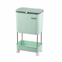Damp-Dry Separation Bin With Wheels Multi-Layer Trash Can Large Capacity Multi-Compartment  for Elderly, Narrow Areas