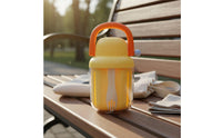 Food Grade Portable Salad Cup with Fork Leak Proof Double Layer Drainer Cup Easy to Clean Takeaway Fruit Container for Students