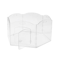 6 Pieces Folding Pet Gate Clear Acrylic Pet Gate Lightweight for Doorways, Dogs