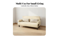 Foldable Single Folding Sofa Bed Multi-Functional Convertible Single Bed Thick Cushion Space-Saving Furniture Comfortable Cushioning for Apartment Dwellers, Guests, Students, Living Room, Bedroom, Office