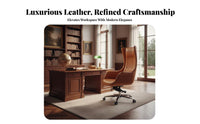 Highposterior Managerial Chair Premium Leather Upholstery Office Furniture Adjustable Height sturdyDuty Base for Adults