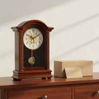 Wooden Pendulum Timepiece Hourly Chime Home Decor Easy to Read for Living Room