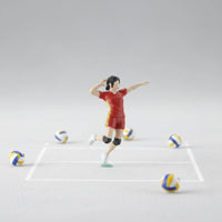 Jumping Volleyball Miniature Hand-Painted Novelty Decor Cute for Model Display