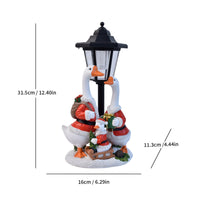 Geese Statue with Solar Lantern Waterproof Goose Statue with Lantern Sturdy