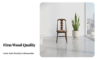Upholstered Wooden Armchair French design Dining Seat sturdy Wood Frame Easy Assembly for Homeowners, Living Room