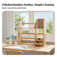 Expandable Book Rack Space Saving Expandable Shelf Easy Assembly for Study Desk