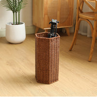Imitation-Rattan Umbrella Holder Long-Lasting Multi-Purpose Storage Basket Hand
