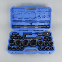 Heavy-Duty Socket Wrench Kit High-Rotational Force Socket Set with Case Matte-Black Wrenches Portable for Garage
