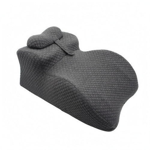 Memory Foam Angled Pillow Diamond Textured Bedding Item Dark Gray for Phone Use