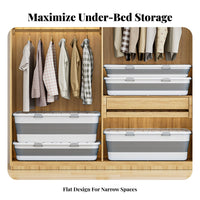 Under-Bed Rolling Bin with casters Under-Bed Rolling Drawer Lowslimline Design