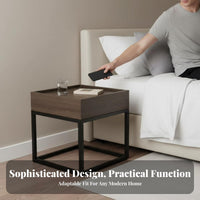 C-Shaped End Table Modern Design Bedroom Furniture Easy Assembly for Home Office