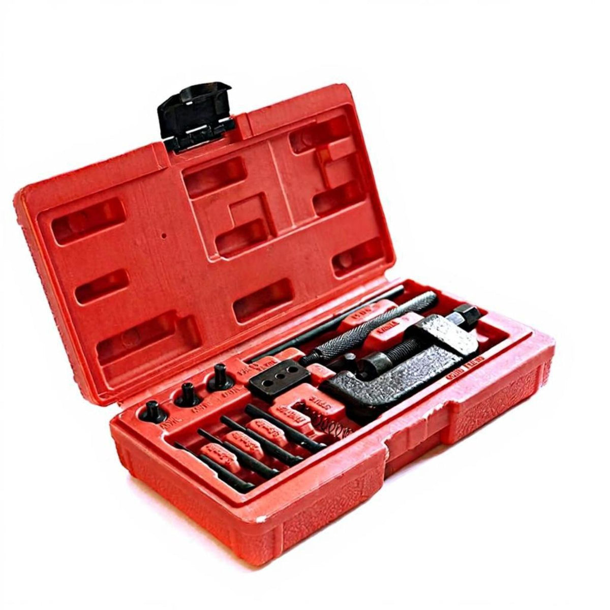 Motorcycle Chain Breaker Tool, Chain Removal & Riveting Repair Kit for Cutting, Installing, and Aligning Chains