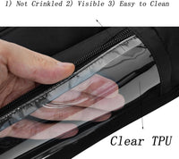 Transparent Game Mat Tube Storage Bag with Dice Holder Compatible with TCG/MTG Mats