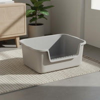 accessibleTop Litter Box Molded Plastic High-Sided Litter Box Rounded