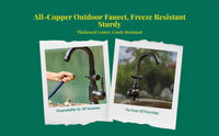 Rustproof brass outdoor faucet