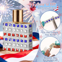 3 Rolls Self-Adhesive Rhinestone Ribbon for Decoration