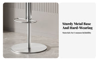 Upholstered Rotating High Stool Height Adjustable Upholstered Rotating Stool With Rearrest Integrated Footrest for Cafe