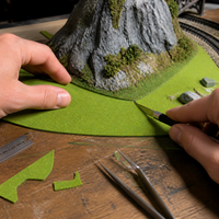 Miniature Artificial Grass Mat for DIY Model Scenery, Train Layouts, and Photography Backdrops