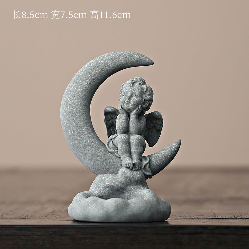 Angel Sitting Moon