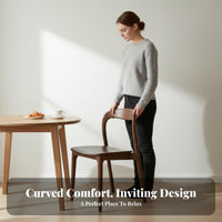 Archedd Spine-Supportingrest Side Chair Nordic and Design Archedd Spine-Supporting Dining Chair Versatile Use Armless