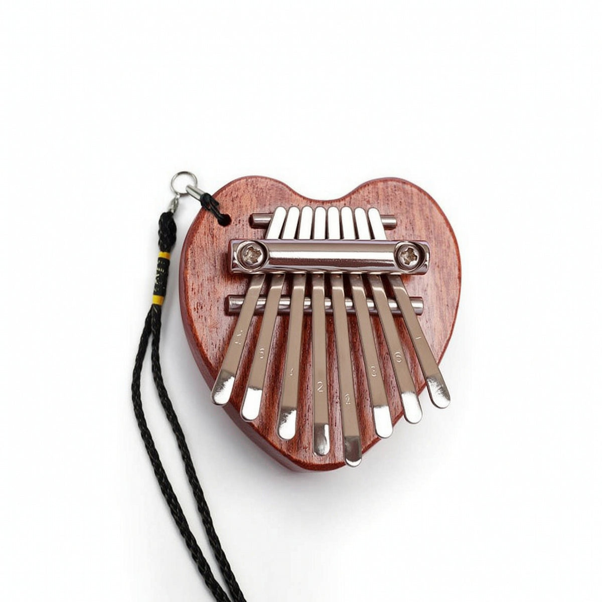 8-Key Thumb Harp Pocket-Sized   with Lanyard Portable Finger Piano with Lanyard for Desk