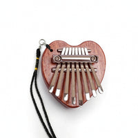 8-Key Thumb Harp Pocket-Sized   with Lanyard Portable Finger Piano with Lanyard for Desk