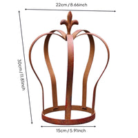 Crown Flower Holder Easy to Clean Iron Crown Holder Weathered Finish for Balcony